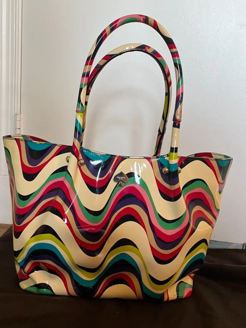 Kate Spade Brighton Wave Patent Leather Tote / Shoulder Bag
